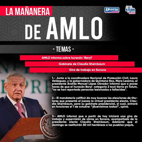 La Ma Anera De Amlo Hoy De Julio Diario De Chiapas