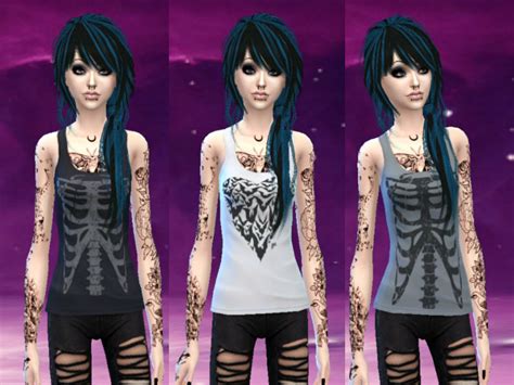 The Sims Resource Emo Goth Scene Alternative Tops Part