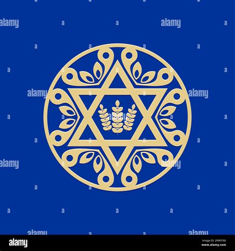 Vector Illustration Of The Jewish Star Of David Symbol Combined With