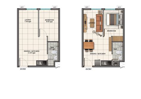 Studio Type Condo Floor Plan | Viewfloor.co