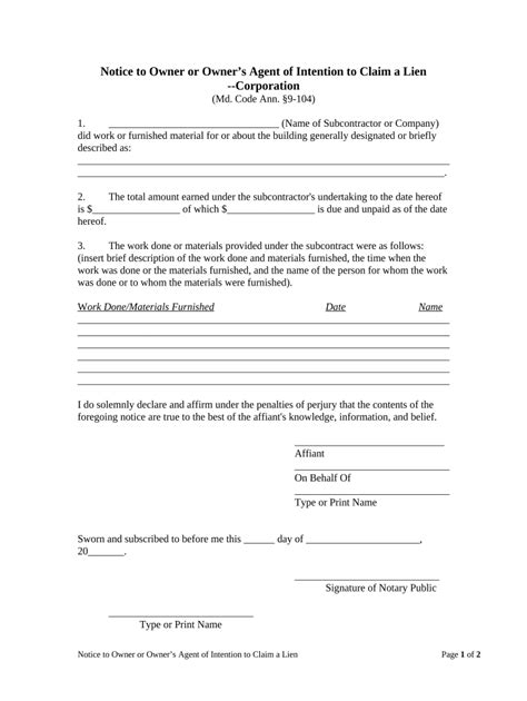 Md Notice Form Fill Out And Sign Printable Pdf Template Airslate