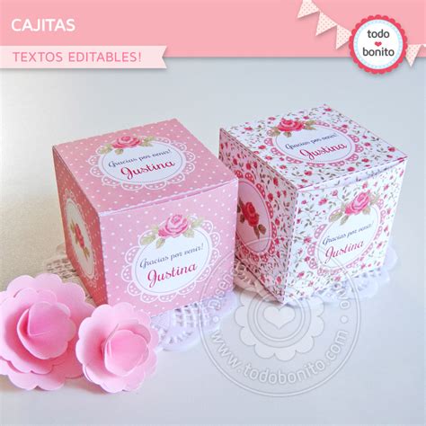 Kit Imprimible Shabby Chic En Rosa Todo Bonito