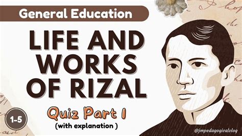 Rizal S Life And Works Quiz Let Review Youtube