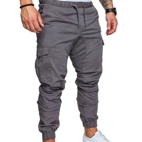 Men Sweatpants Sportwear Jogger Slim Fit Straight Leg Long Pants