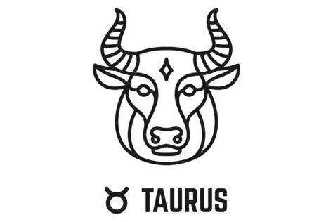 Taurus Symbol Black Line Stellar Icon Graphic By Ladadikart