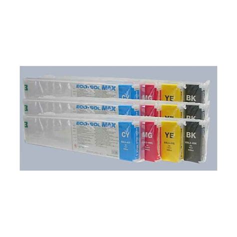 Esl Bk Eco Sol Max Solvent Ink Cartridge Ml Black