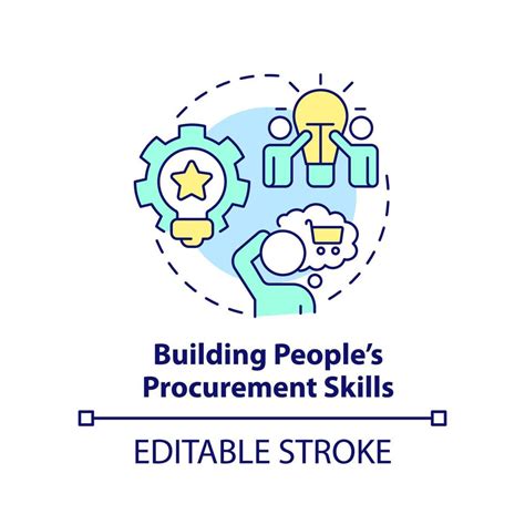 Building People Procurement Skills Concept Icon Purchasing Strategy