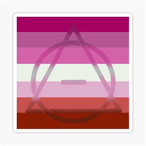 Lesbian Flag With Therian Theta Delta Sticker By DraconicsDesign