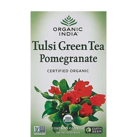 Organic India Tulsi Green Tea Pomegranate