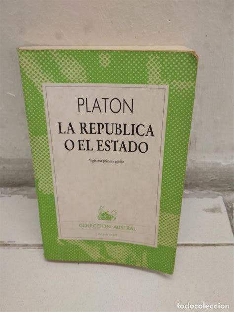 Platon La Republica O El Estado Colecci N A Vendido En Subasta