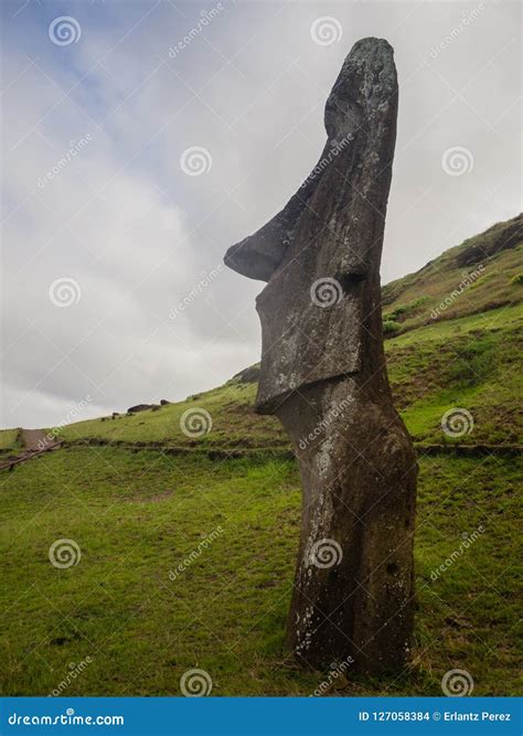 Rano Raraku Volcano, the Quarry of the Moai with Many Uncompleted ...