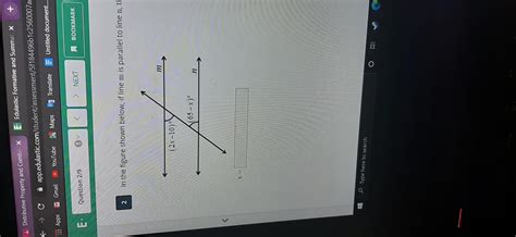 In The Figure Shown Below Line M And Line N Are Parallel What Is The