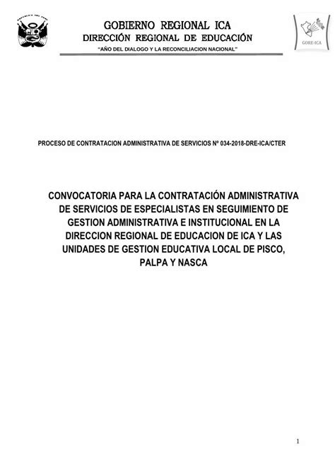 PDF CONVOCATORIA PARA LA CONTRATACIÓN Atender según protocolo