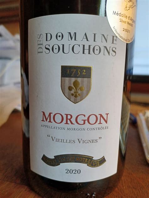 2020 Domaine Des Souchons Morgon Vieilles Vignes France Burgundy