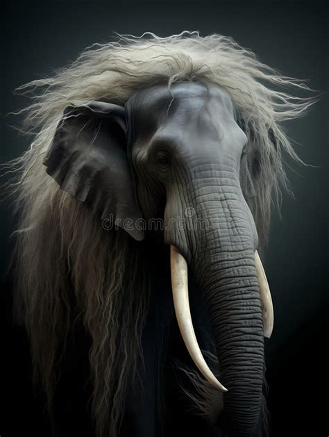 An Elephant Covered With Long Slender Hair An Elephant With Long Hair