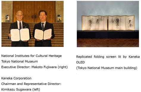 Kaneka Oled Lighting Donated To Tokyo National Museum Kaneka Corporation