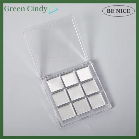 Green Cindy Grids Empty Eyeshadow Palette Eye Makeup Storage Dish