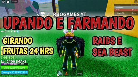 BLOX FRUITS AO VIVO FARMANDO INSCRITOS DOANDO FRUTAS FAZENDO