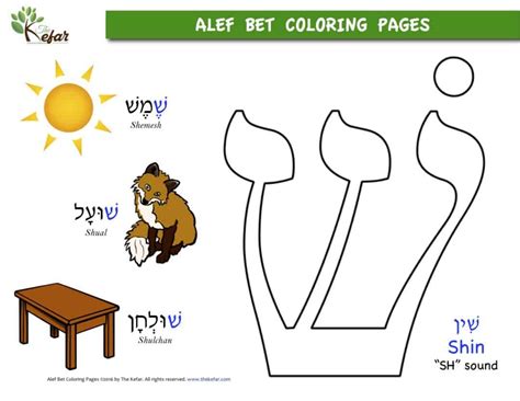 Alef Bet Coloring Pages The Kefar