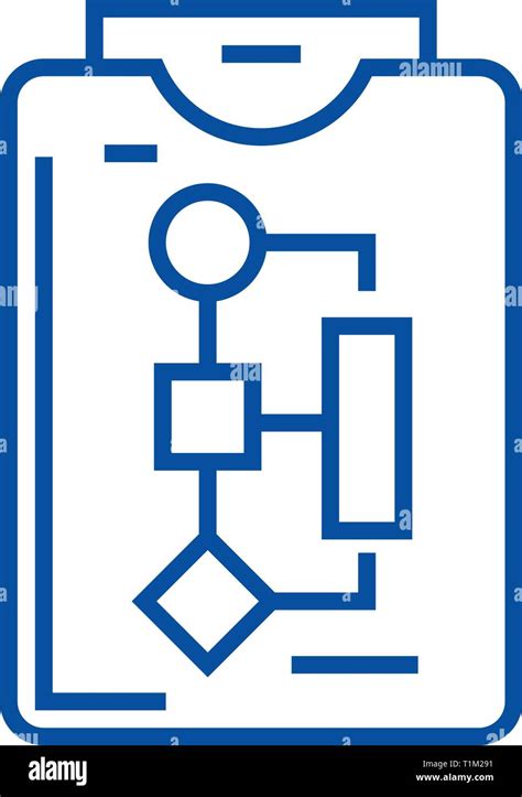 Workflow Plan Symbol Leitung Konzept Workflow Plan Flachbild Vektor