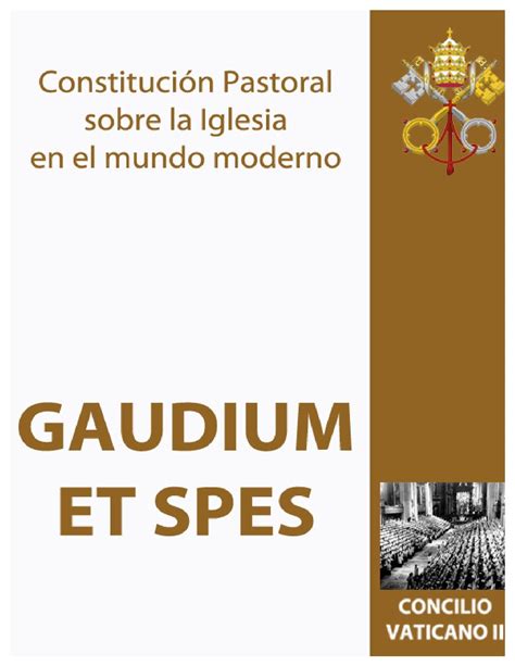 Constituci N Pastoral Gaudium Et Spes By Inpas Issuu