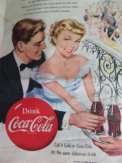 Original Vintage Cocacola Coke Poster Advertising Coca Cola Etsy