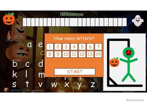 Ppt Halloween Hang Man Game Boar English Esl Powerpoints