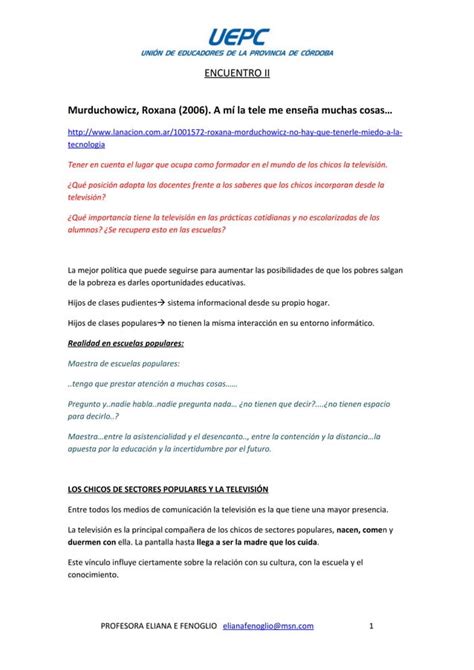 Resumen Material Bibliografico Segundo Encuentro Para Alumnos Pdf