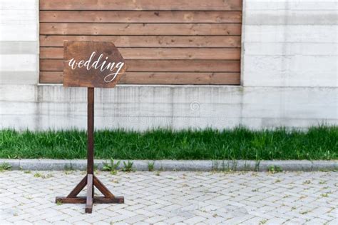 Wedding Decor. Wooden Plaque with the Inscription in Paint Wedding ...