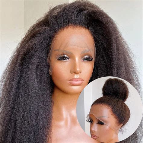 Yaki Straight 360 Lace Frontal Wig For Black Woman