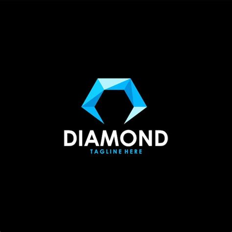 Diamant Logo Symbolvektor Isoliert Premium Vektor