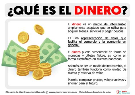 Qu Es El Dinero Definici N De Dinero