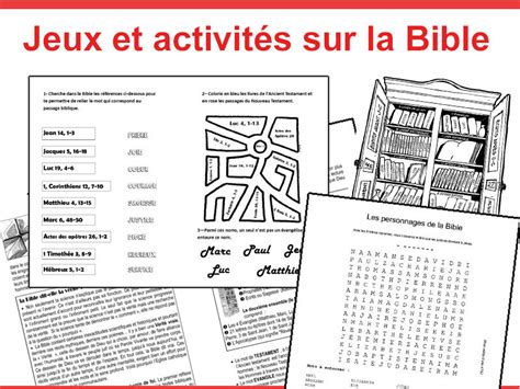 Jeux Et Activit S Sur La Bible Et Les Quatre Vangiles