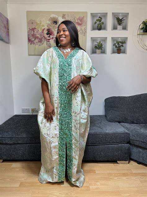 Brocade Silk Bubu Boubou African Bubu Boubou Dress Mikado Etsy Uk