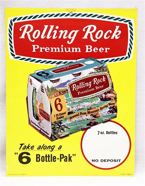 Original Vintage 1973 Rolling Rock Beer Latrobe Brewing 10x13