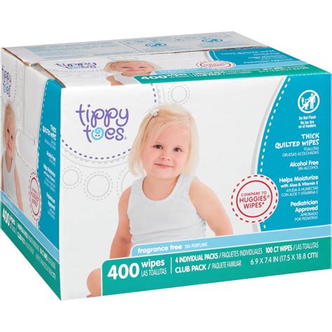 Tippy Toes Fragrance Free Baby Wipes 4pk Hy Vee Aisles Online Grocery