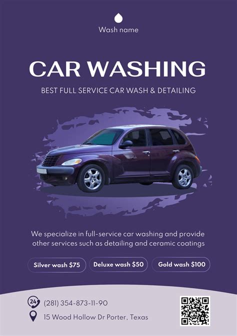 Offer Of Car Washing Online Poster A2 Template Vistacreate