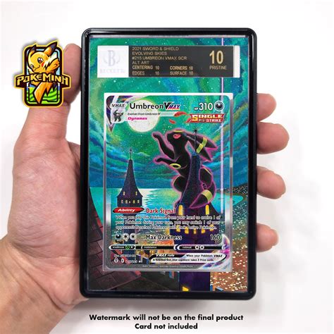 Umbreon VMAX Alternate Art Custom Pokemon Graded Card Display Case Etsy