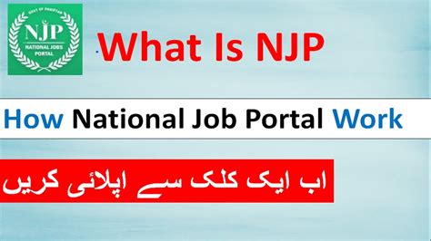 How National Job Portal Work Njp Gov Pk How To Apply Online