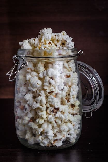 Premium Photo Popcorn In A Jar