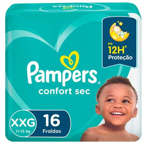 Fralda Pampers Confort Sec Xxg 16 Unidades Oferta Exclusiva Droga Raia