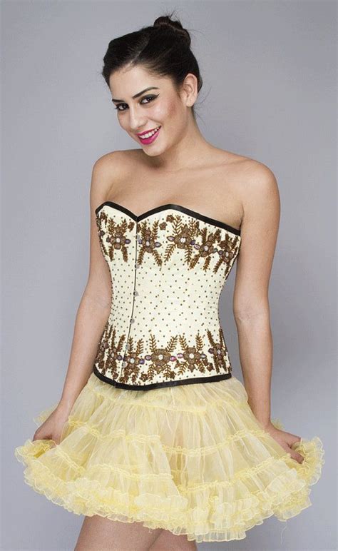 Corset Skirt Overbust Corset Corset Top Yellow Lingerie Best