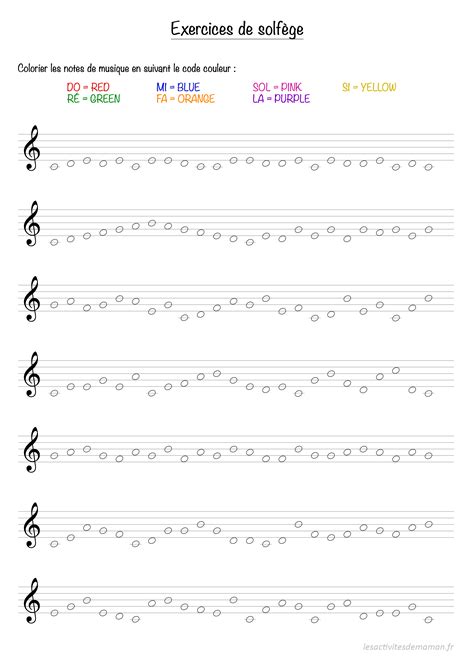 Exercices De Solf Ge Les Activit S De Maman