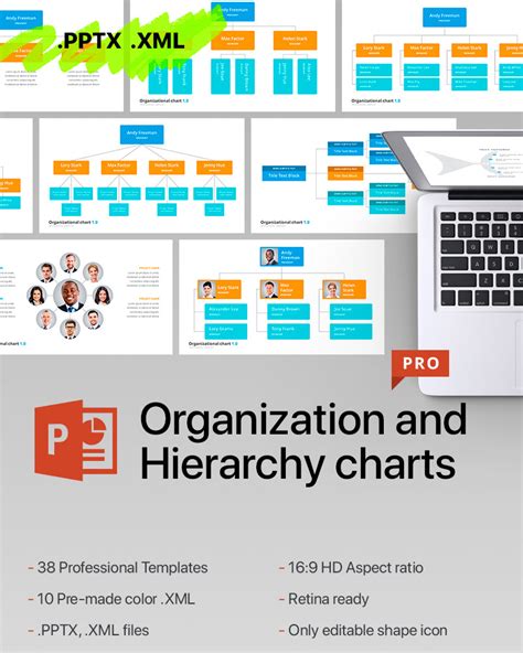 Organizational Chart & Hierarchy - PowerPoint template