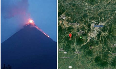 Guatemala Volcano Eruption Map How Far Is Fuego From Guatemala City