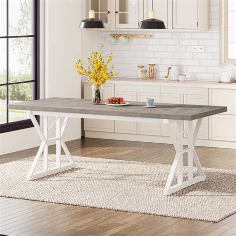 Snapklik Tribesigns Farmhouse Dining Table For People