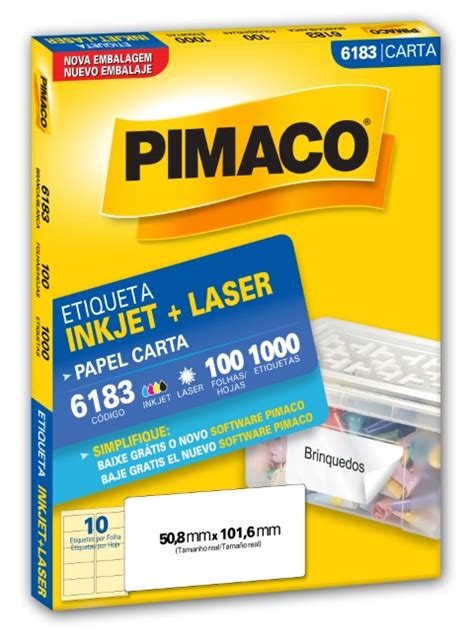 Etiqueta Adesiva 6183 Pimaco 100fls Carta