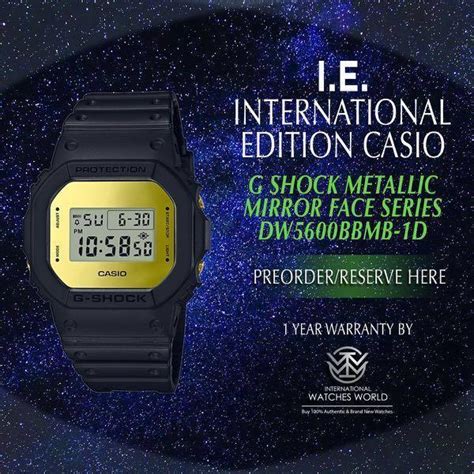 CASIO INTERNATIONAL EDITION G SHOCK METALLIC MIRROR FACE DW 5600BBMB 1D