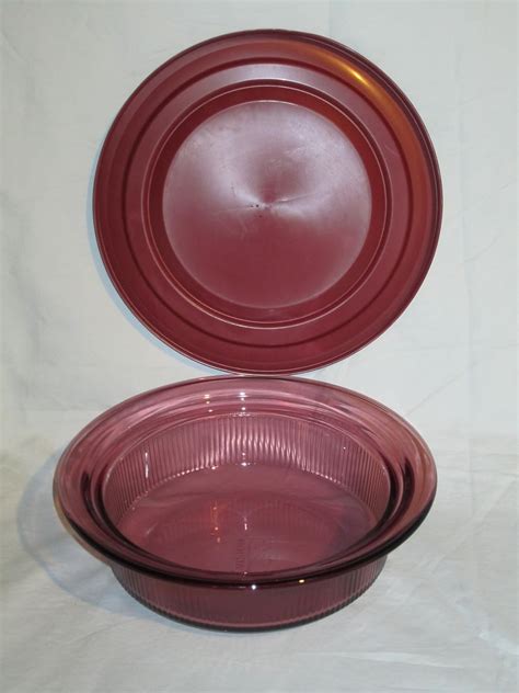 Amazon Vintage Corning Vision Visionware Cranberry Casserole