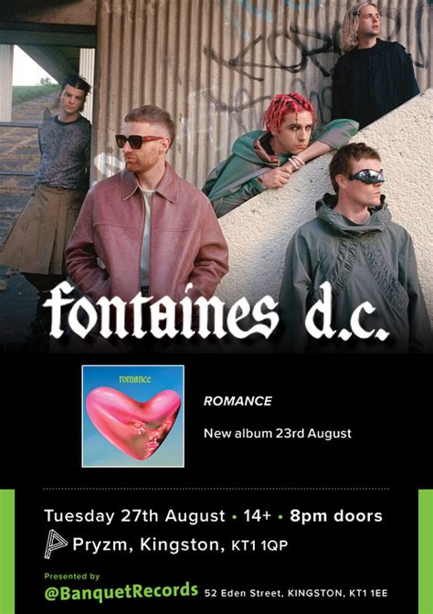 Fontaines Dc Tuesday 27th August At Pryzm 800pm 14 Banquet Records